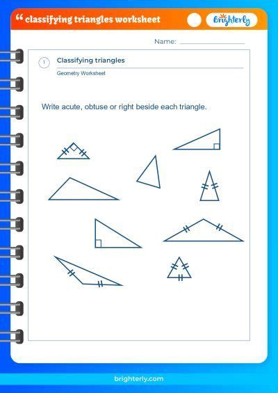 Image result for Classifying Triangles Worksheet