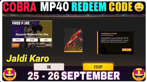 Image result for Free Fire Mp40 Redeem Code