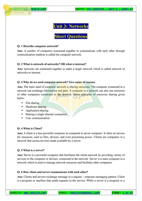 Image result for Computer Network No. 9 Test Questions