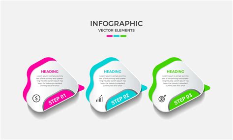 Business infographic design template with 3 or three steps, options or ...