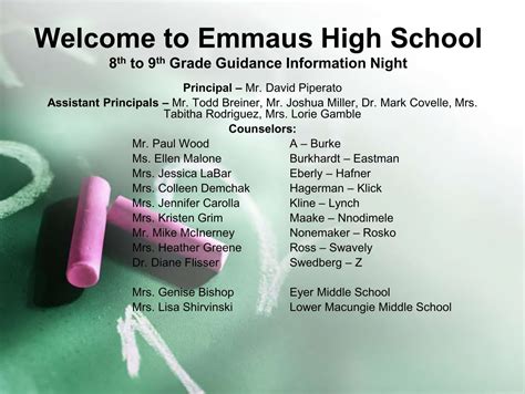 Welcome to Emmaus High School