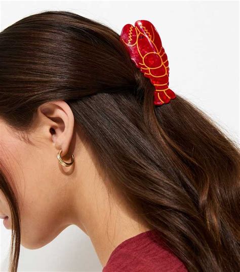 Bright Red Lobster Hair Claw Clip | New Look