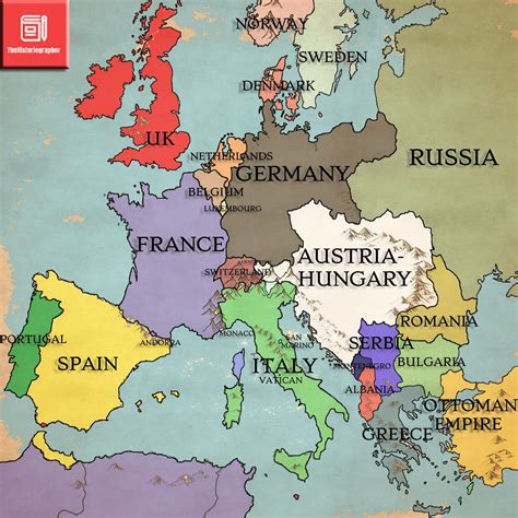 Europe in 1914 : r/mapmaking