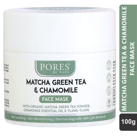 MATCHA GREEN TEA & CHAMOMILE FACE MASK - 100 G – PORES Be Pure