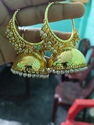 Zaveri Pearls Gold Tone Splendid Pearls Hoop With Jhumka Earring For ...