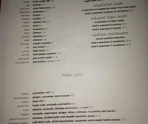 ZUMA LONDON - Kensington and Hyde Park - Menu, Prices & Restaurant ...