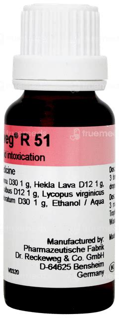 Dr Reckeweg R51 Thyroid Intoxication Drop 22 Ml - Uses, Side Effects ...