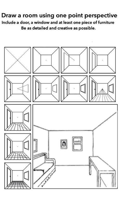 Image result for One Point Perspective Drawing Worksheet