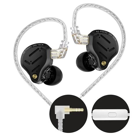 KZ Pisces 2DD IEM with Mic – Dual Dynamic HiFi Earphones