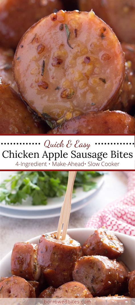 Chicken Apple Sausage Bites with Maple Glaze | Apple sausage, Sausage ...