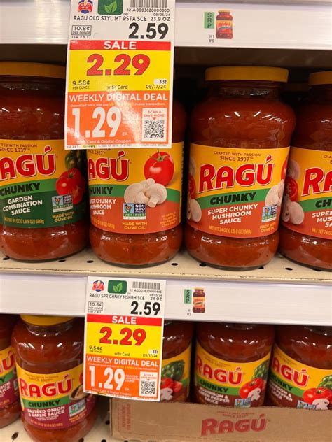 Ragu Pasta Sauce as low as $1.29! - Kroger Krazy