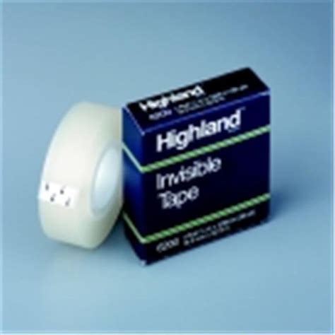 3M Highland 0.5 in. x 36 Yard Invisible Tape; Pack - 12 1482512 | Zoro