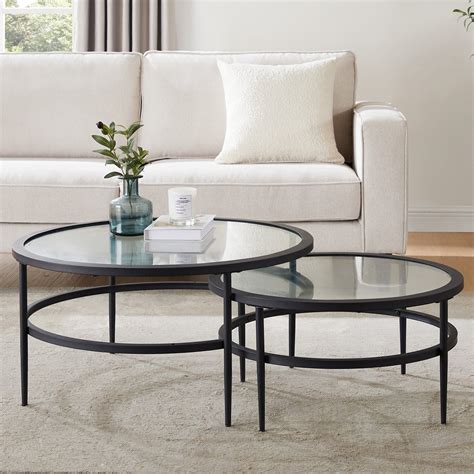 Glass Round Nesting Coffee Table