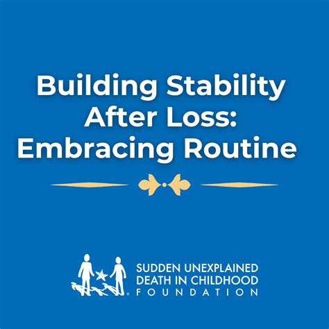 Building Stability After Loss: Embracing Routine | SUDC Foundation