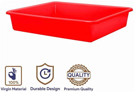 Morvi Plastic Prime Exel Small Tray For Home/Office, 2 pc Tray 2 Ltr ...