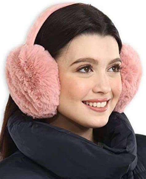Icw Faux Fur Winter Outdoor Accessory Foldable Ear Muffs/Warmer for ...