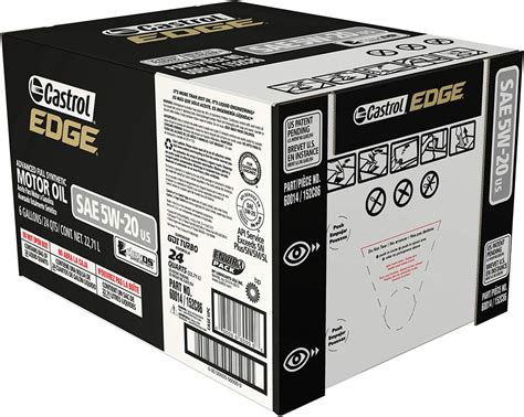 Buy Castrol 60014 Edge 5W-20 Advanced Full Synthetic Motor Oil, 6 ...
