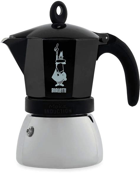 Bialetti 4813 Moka Induction Espresso Maker, Silver/Black : Amazon.in ...