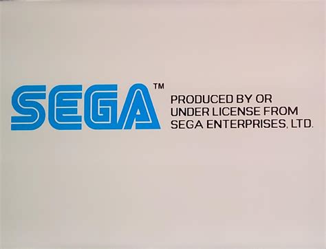 Produced By Or Under License From Sega