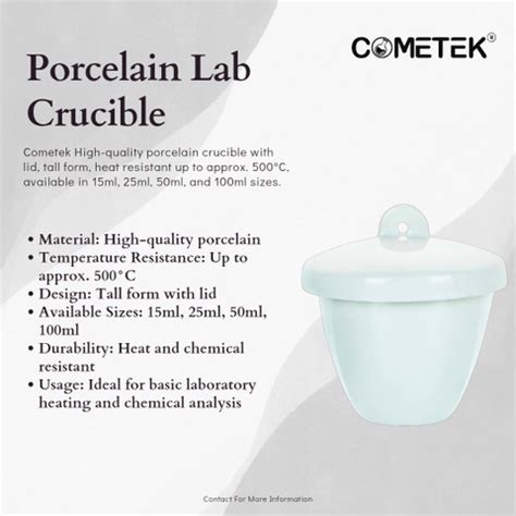 Comet Porcelain Crucible with Lid Capacity : 25ml - 2PC Crucible Price ...