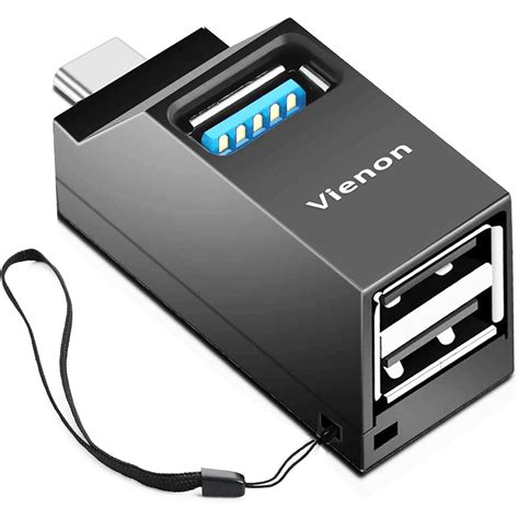3-Port USB C Hub, VIENON Portable USB C to USB 3.0 Hub for Laptop, USB ...
