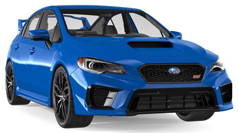 Subaru WRX STI 2021 Sedan Blue 3D Model $99 - .gltf .obj .ma .max .upk .unitypackage .c4d .fbx ...