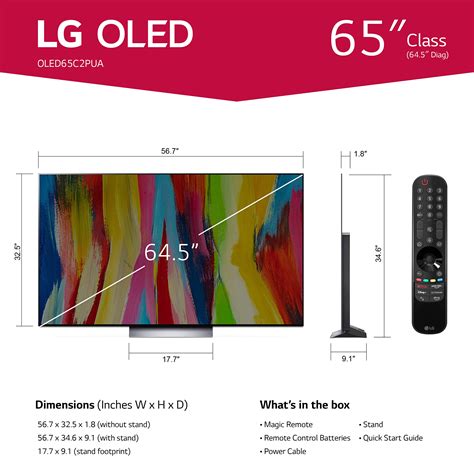 Lg Oled 65 Inch Tv Dimensions at Stella Bowles blog