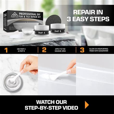FORTIVO White Porcelain Repair Kit, Fiberglass Tub Repair India | Ubuy