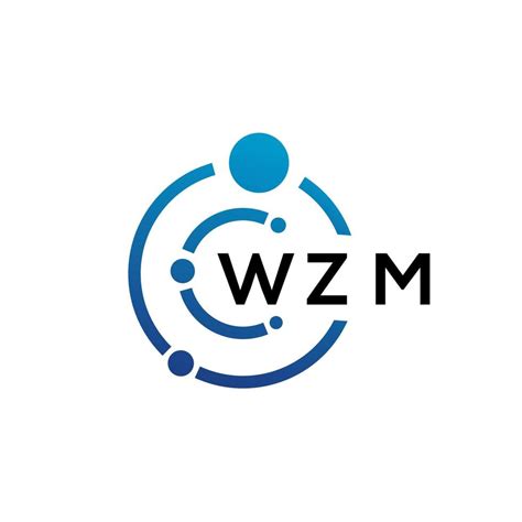 WZM letter technology logo design on white background. WZM creative ...