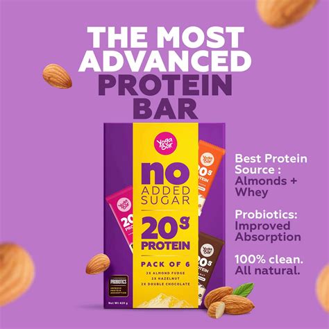 Buy YOGABAR NO ADDED SUGAR PROTEIN BAR VARIETY BOX PACK OF 6 Online ...