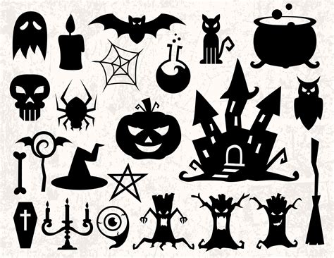 Buy Spooky Halloween Silhouette Clip Artshalloween Silhouettes Online ...