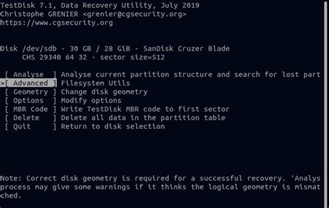 Image result for TestDisk Linux Recover