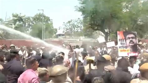 NEET UG paper leak row: Congress protests over irregularities in Jaipur ...