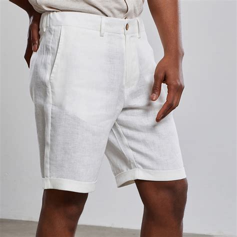 Deluxe Linen Bermuda Shorts // White (M) - YASEMEN DIŞ TİCARET LTD. ŞTİ ...