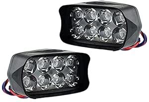 ESPtronics ERH India 1 Pair 8 LED Fog Lights For Car Bumper Jeep For ...