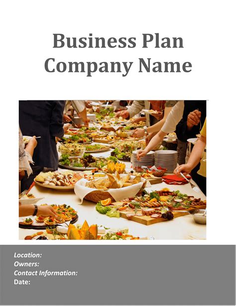 Catering Business Plan Template Sample Pages - Black Box Business Plans
