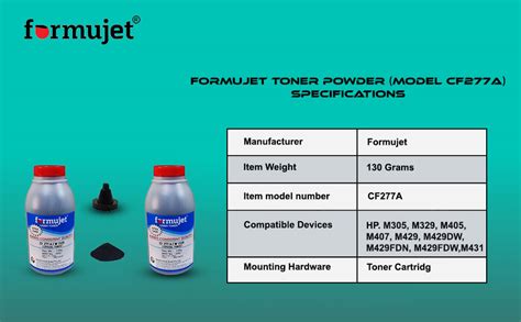 Formujet 77A / 137A / 152A / 77X / 137X / 152X Toner Powder Black (130g ...