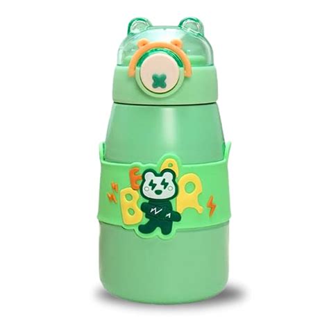 Bear Sipper Bottle for Kids - 500ml Leak-Proof Water Bottle with Adjus ...