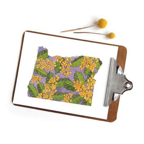 Oregon Grape Flower Print Download – Sketchy Notions