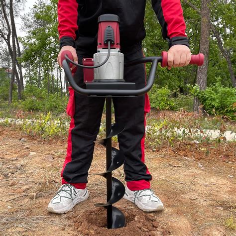 Amazon.com: Post Hole Digger 1500W Earth Auger Hole Digger Electric ...