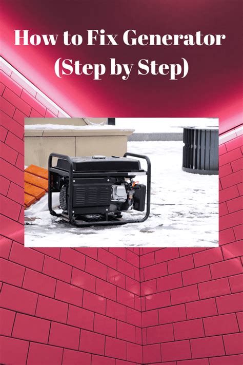 Image result for How to Fix a Generator