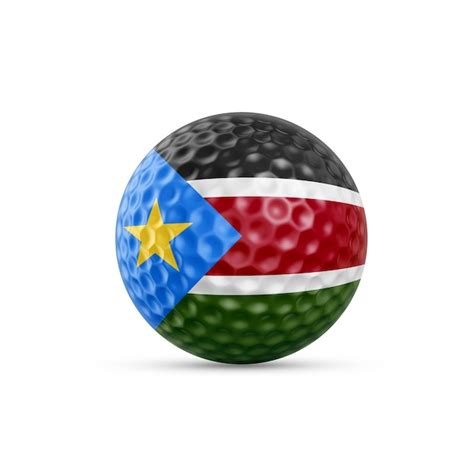 Golf ball on transparent background with south sudan | Premium AI ...