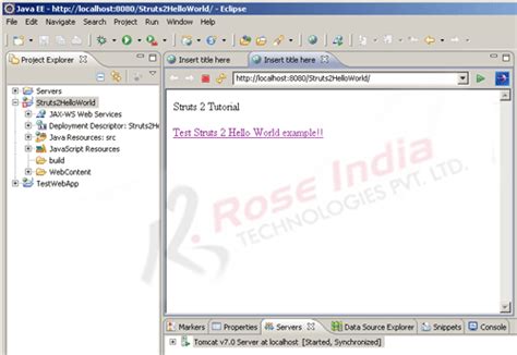 Image result for Struts 2 Tutorial Eclipse