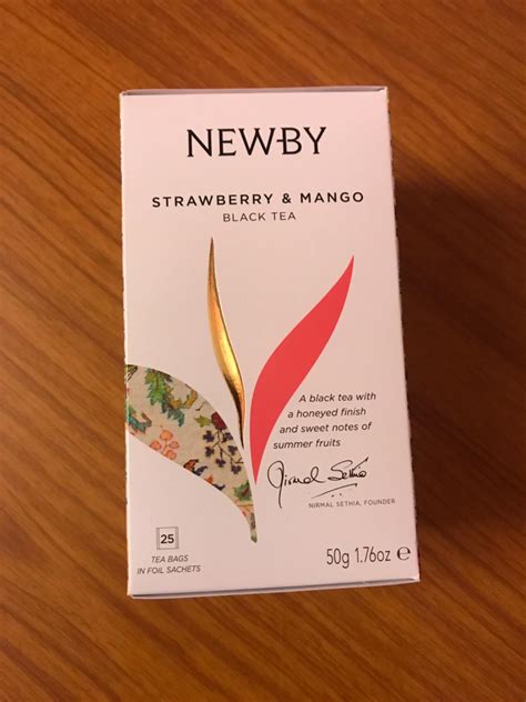 Newby Strawberry and Mango Black Tea, 25 Biodegradable Tea Bags | With ...