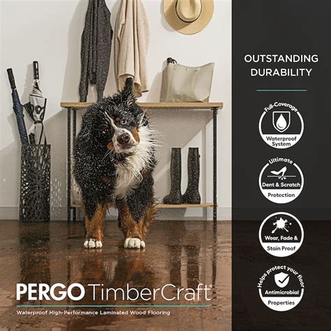Pergo TimberCraft +WetProtect with Underlayment Attached Chester Ridge ...