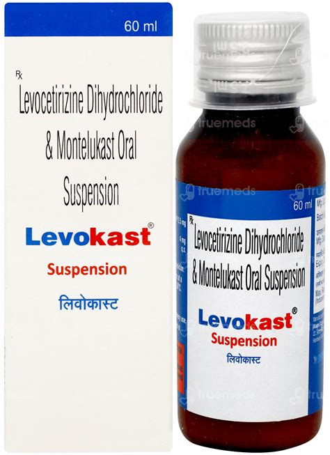Levokast 4/2.5 Mg Suspension 60 Ml: Uses, Side Effects, Price & Substitutes