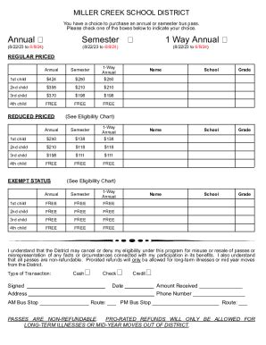 Fillable Online Bus Pass Purchase Form Fax Email Print - pdfFiller
