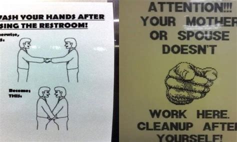 Funny Clean Bathroom Signs