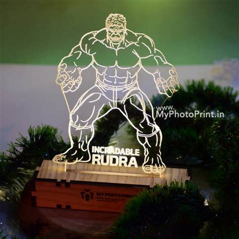 Customized Hulk Acrylic 3d Illusion Led Lamp With Color Changing Led A ...
