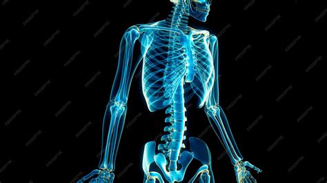 Human skeleton under xray joint pain generative ai | Premium Photo